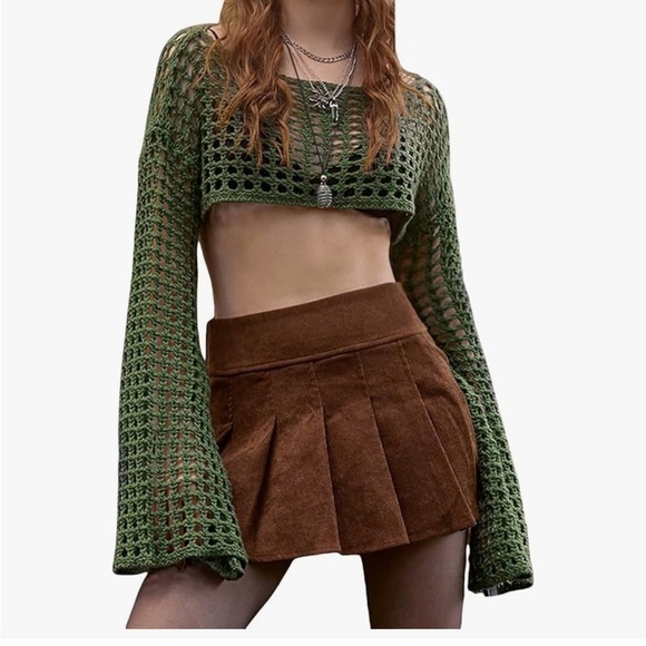 Knitted Striped crop top oversized sz M NEW! - Picture 9 of 9